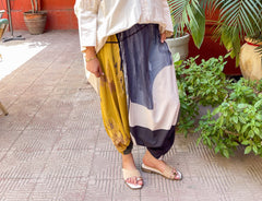 Abstract Colorblock Harem Pants