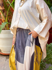 Abstract Colorblock Harem Pants