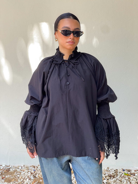 Elegant Lace Blouse black