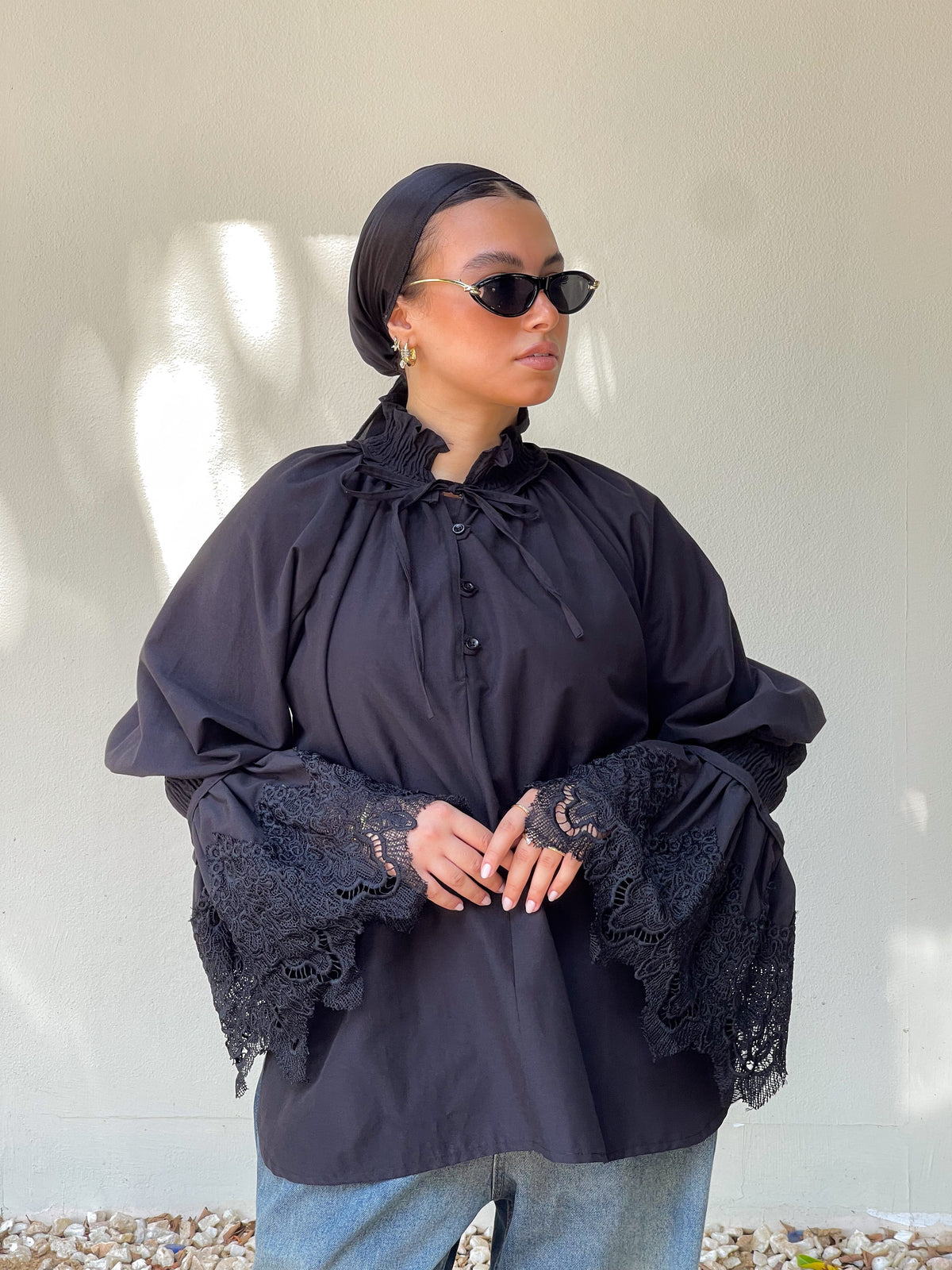 Elegant Lace Blouse black