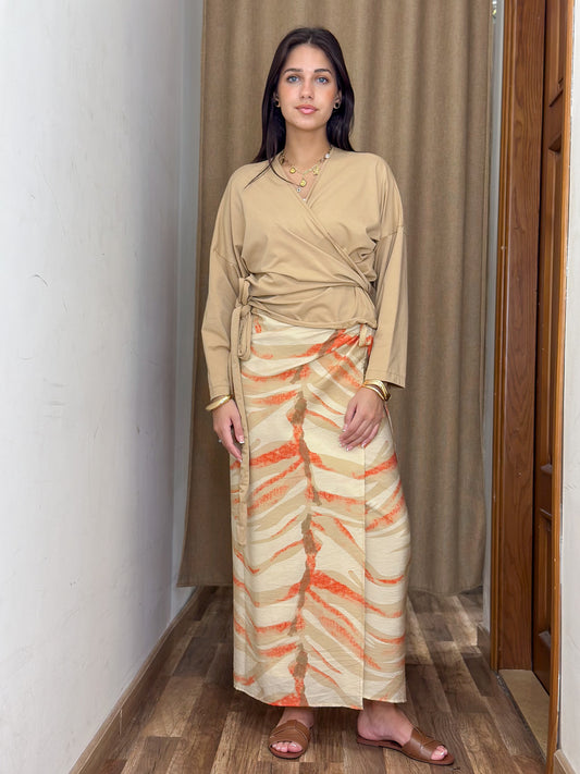 Wave Skirt - Orange
