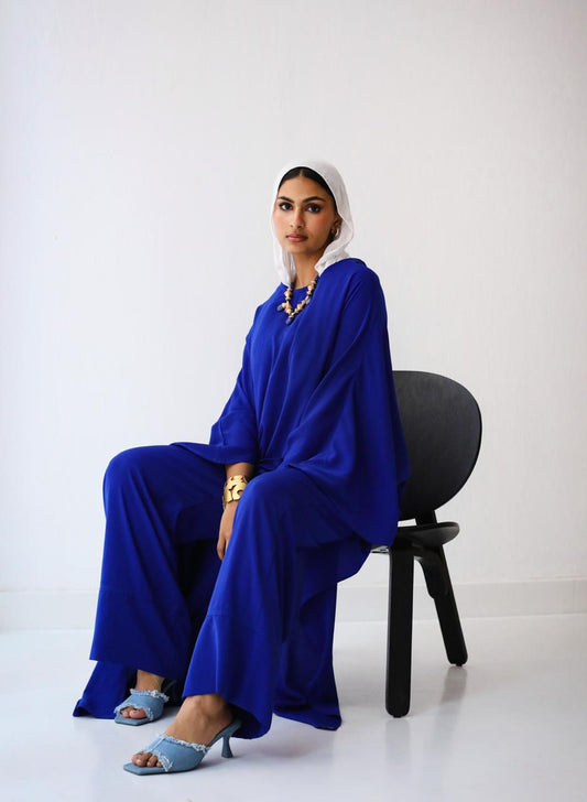 Blue crepe set
